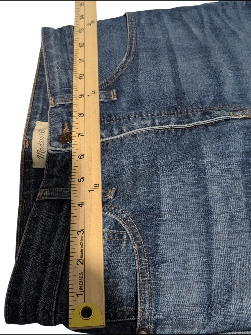 Madewell 10" High-Rise Skinny Jeans in Hayes Wash 28 - Picture 8 of 11